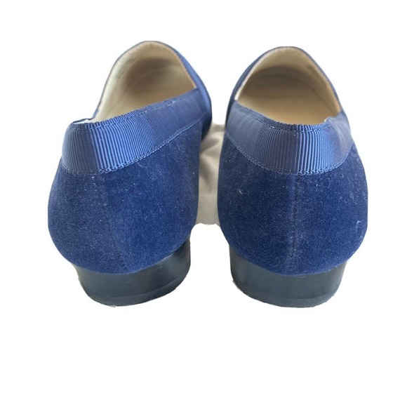 Bettye Muller Loafers Blue Velvet Ribbon 6.5 heel - Picture 5 of 10